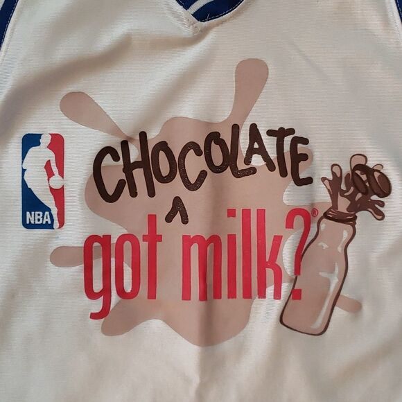Vintage NBA "GOT (CHOCOLATE) MILK?" Basketball Jersey - Youth Sz M (10/12) - Picture 3 of 7